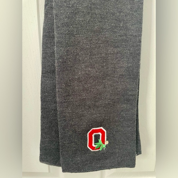 THE Ohio State scarf and ear warmer, scarlet and gray - Picture 2 of 3